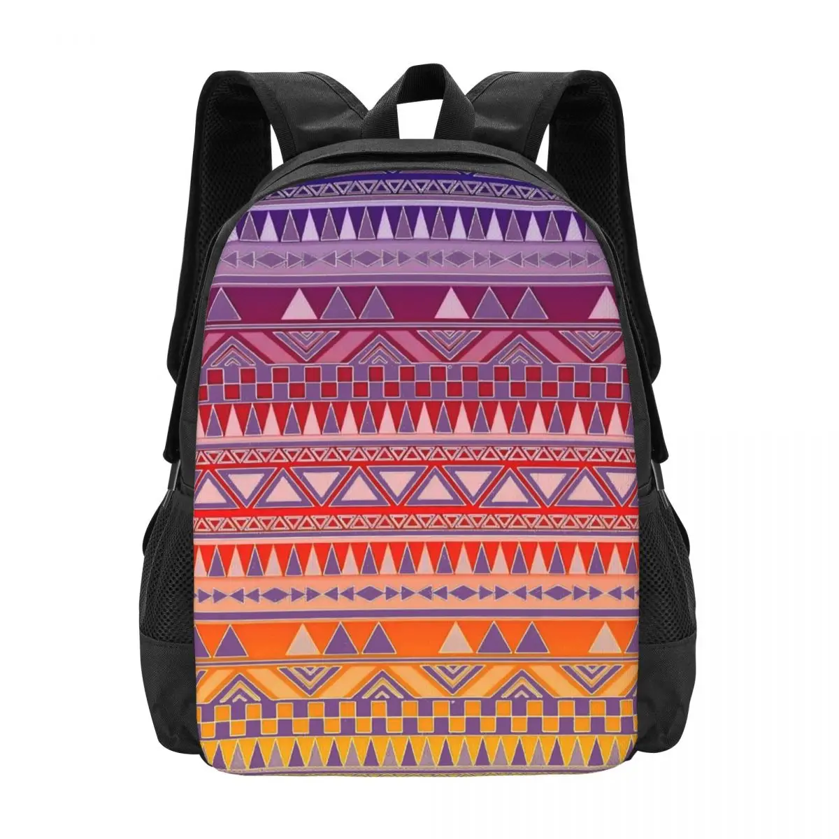 

Tribal Print Backpack Retro Ethnic Cycling Backpacks Youth Designer Durable School Bags Pretty Rucksack