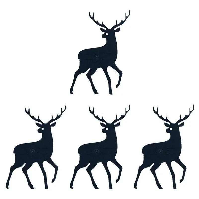 

Christmas Cutlery Bag 4pcs Elk Dinner Silverware Holders Cutlery Holders For Party Table Dinnerware Christmas Decorations