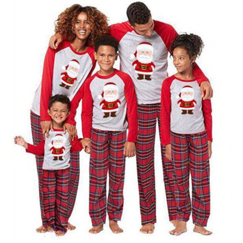 Cotton Family Matching Christmas Pajamas Long Sheeve Mother Daughter Clothing Set Winter Mom Daddy Baby Girl Boy Family Look