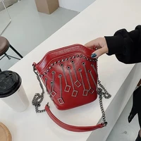 luxury brand rivet bucket bags chain tassel new fashion crossbody bag for women new luxury designer mini purses shoulder bag