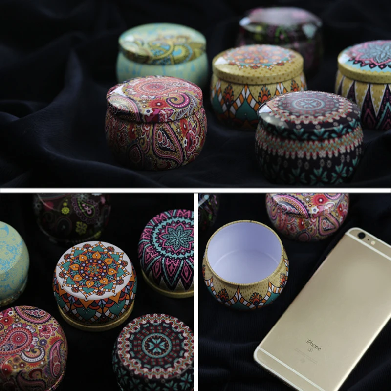 

Empty Tinplate Box DIY Storage Case Cans Candle Jars Making Kit Containers Tea Packaging Candy Gifts Jewelry Box Wholesale