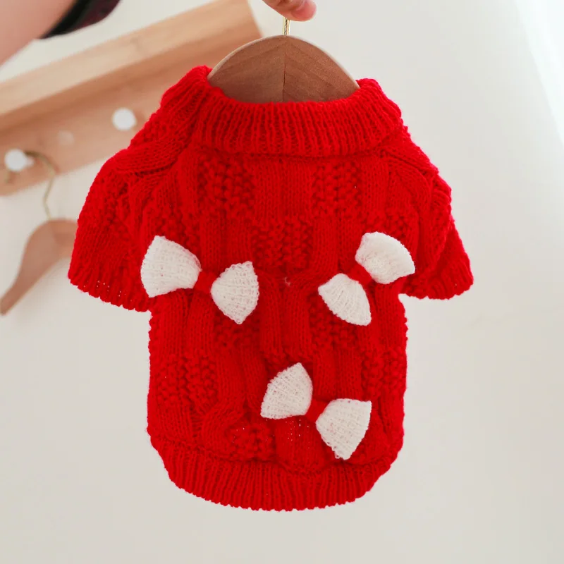 Pet Sweater Autumn and Winter New Dog Clothes Teddy Bear Warm Winter Small Dog Yorkshire Two-legged Clothes