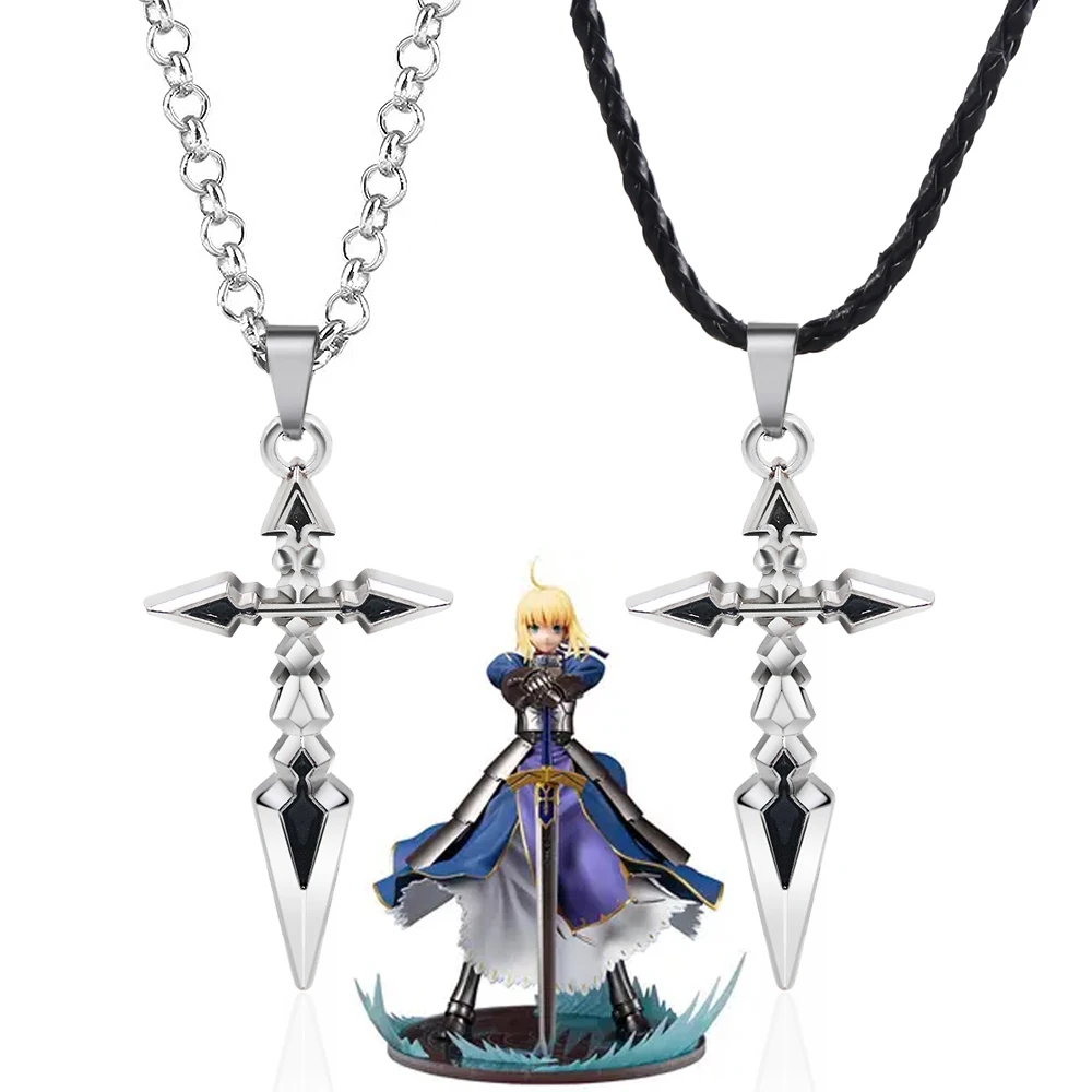 

Anime Fate Stay Night Cross Necklaces Arthur Pendragon Emiya Kiritsugu Command Spell Symbol Pendant Cosplay Jewelry Gifts
