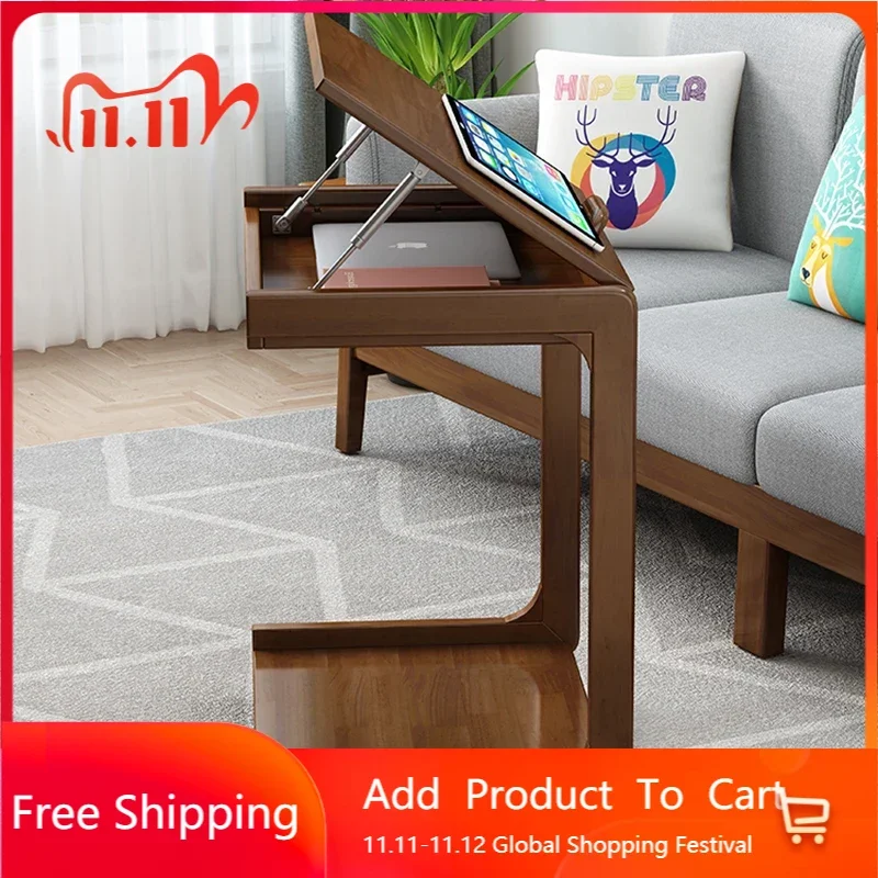 

Интерьер фотообои для гостиной, деревянный портативный кофейный столик, вспомогательный рабочий стол, низкая деревянная мебель GG