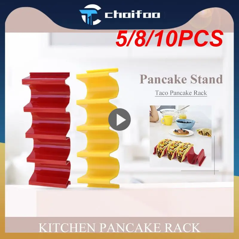 

Kitchen Taco Holder Mexican Pizza Roll Shelf Holder Burrito Potato Chips Rack Wave Shape Tray Holder Tableware Pancake Stand