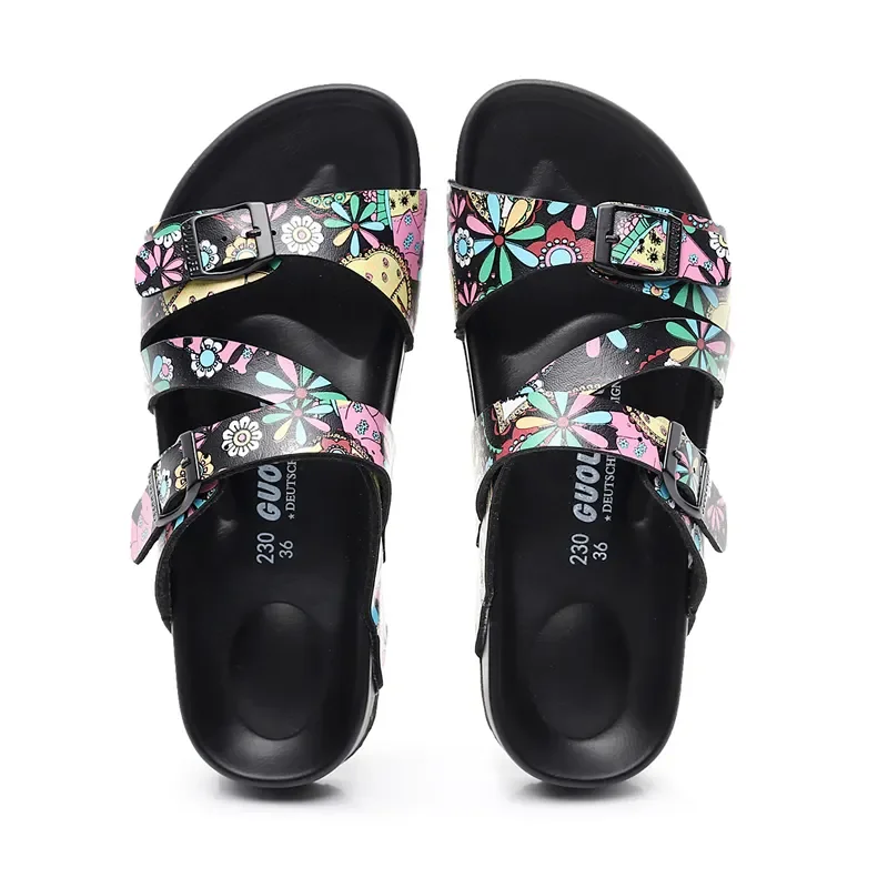 Beach Slip On Casual Fashion Slippers For Women Ladies Unisex Men Summer EVA Sole Breathable Flower Colors