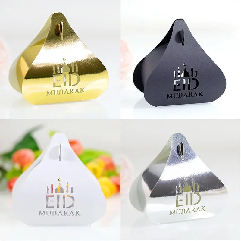 

10 шт. мусульманская коробка для сладостей Eid Al-fitr Mubarak Рамадан кареем подарочные коробки мусульманская коробка для шоколада EID праздничные п...