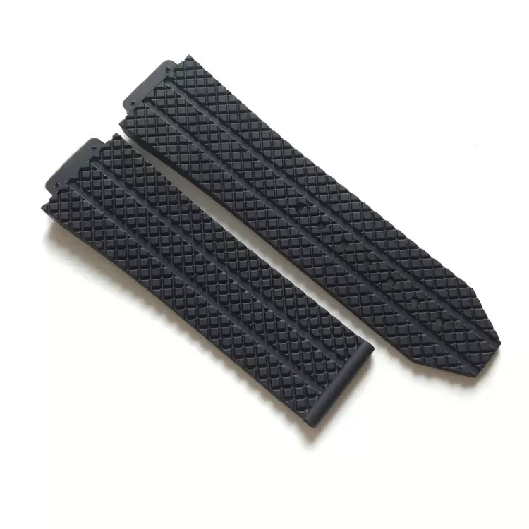 

New Black Silicone Rubber watch band 25*17mm For Hublot strap for BIG BANG authentic Watchband logo stainless buckle free tool