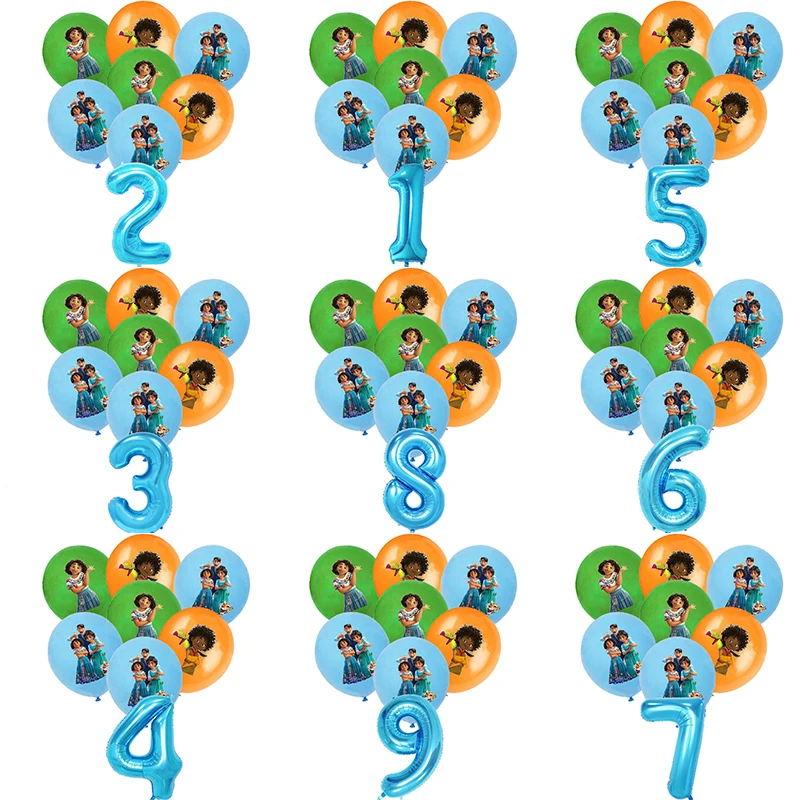 

13pcs/Set New Disney Encanto Balloon 12" Rabe Madrid House Birthday Party Decorations Balloons Sets
