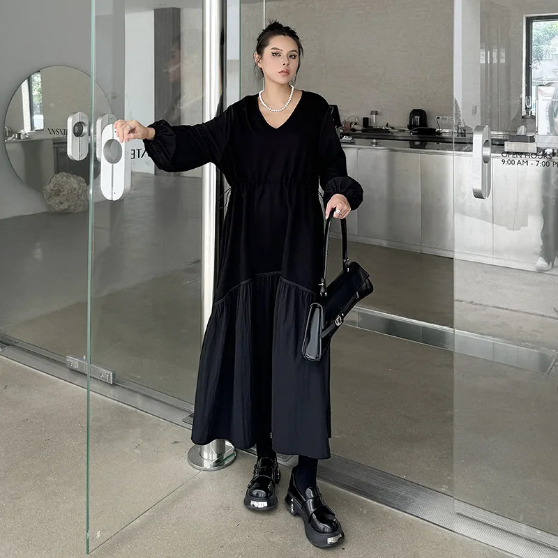 GetSpring женское платье 2024 осеннее темпераментное универсальное лоскутное с