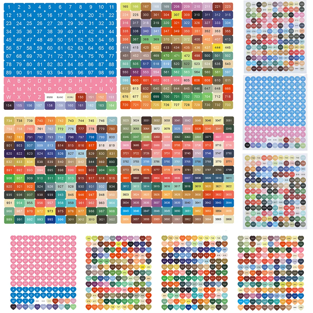 4 шт./набор мозаичные наклейки с номером