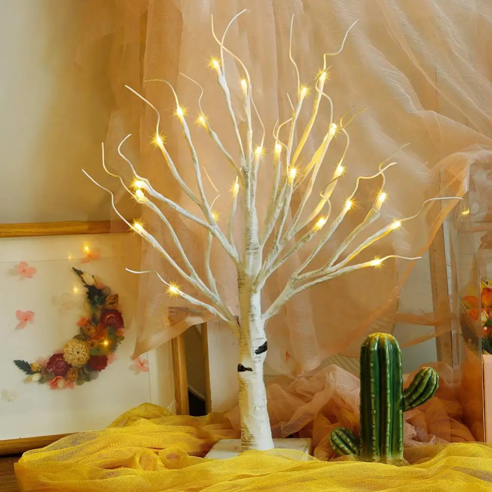 

60cm LED Branch Lights Battery Powered Willow Twig Lighted Branch Decorative Lights Artificial Tree DIY Light Decor Table Lamps