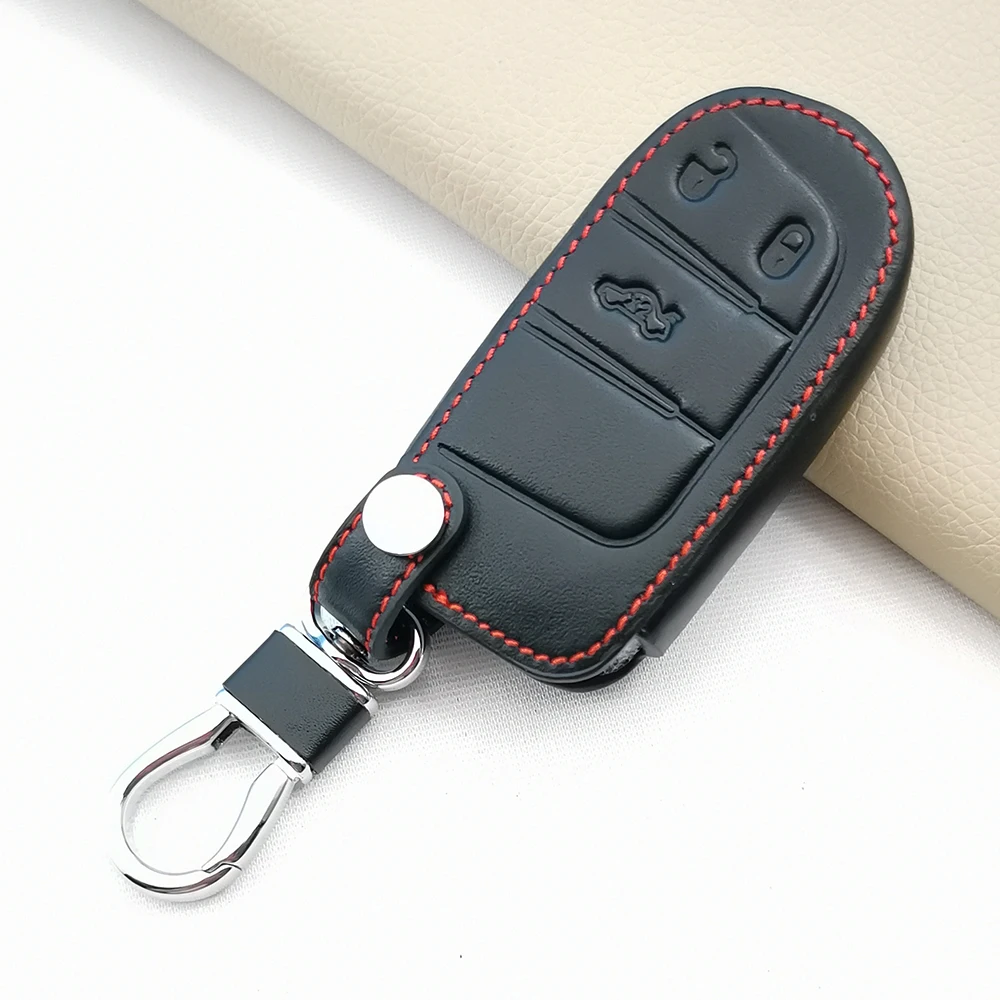 

Кожаный чехол для автомобильного ключа с 2/3/4/5 кнопками для JEEP Renegade Compass Patriot Grand Cherokee Wrangler Liberty, аксессуары для удаленного управления