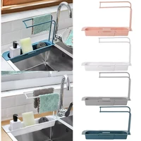 telescopic sink kitchen drainer rack rack adjustable soap songe dish drainer storage basket bathroom kitchen sink accessories