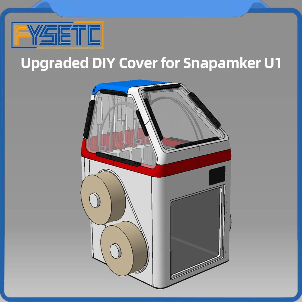 Фото Для Snapmaker U1: улучшенные детали для 3D-принтера, включая термозащитный и пылезащитный кожух, а также корпус для самостоятельной сборки. №1
