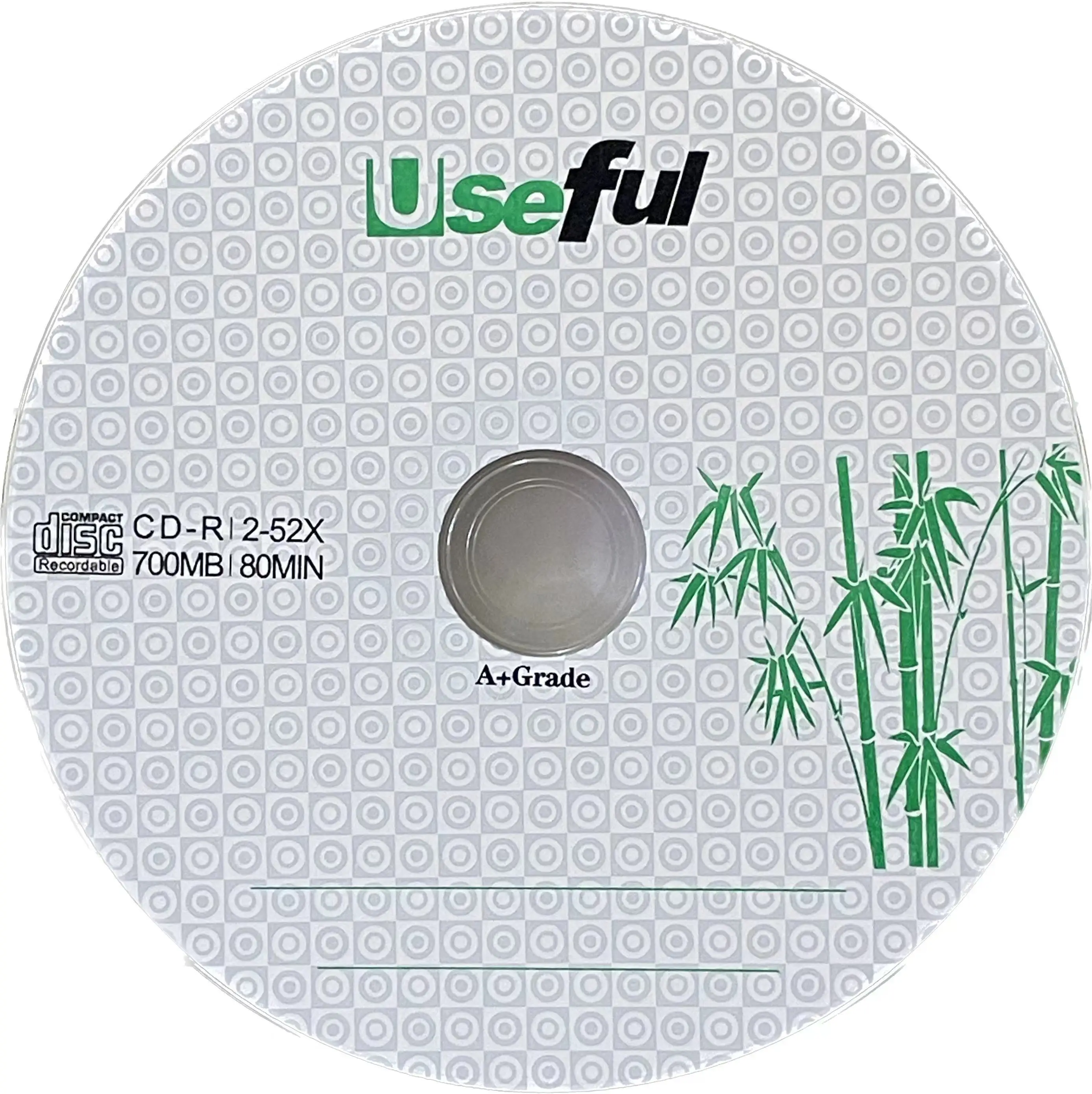 Wholesale 5 Discs Grade A 700 MB 52x Bamboo Blank Printed CD-R Disc