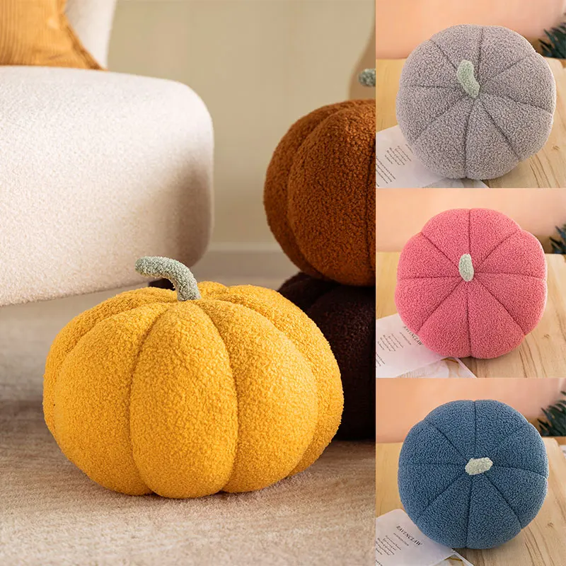 

Имитация милой подушки в виде тыквы, диванная подушка, украшение на Хэллоуин, детские плюшевые игрушки, хлопковый плюшевый декор в скандинавском стиле