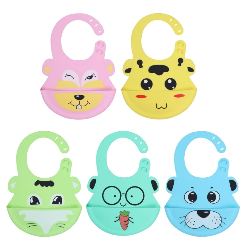 

Foldable Feeding Bibs for Baby Boy Girl Cute Cartoon Bib Anti-Spill Bib