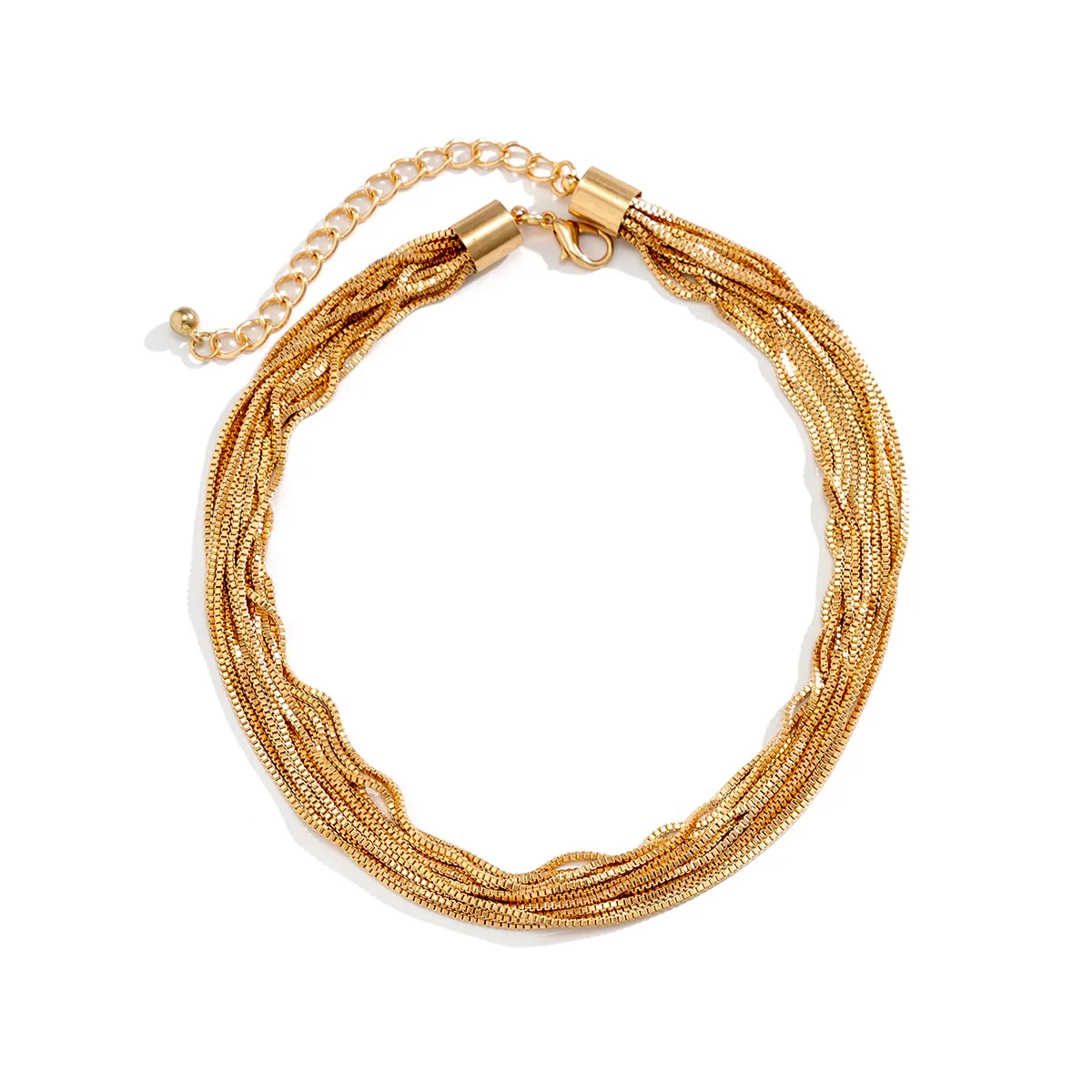 

Vintage Gold Cool Multi Layers Chains Choker Clavicle Necklaces for Women Punk Gold Necklace