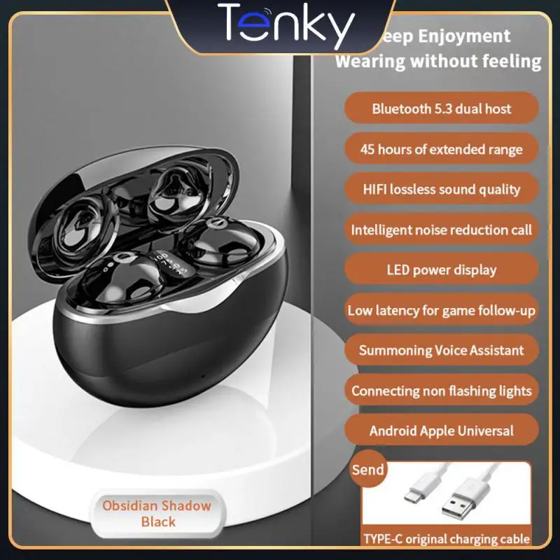 

Headphones With Mic Mini Wireless Headset 5.3 Long Endurance Display Tws Headset For Xiaomi Huawei Phone