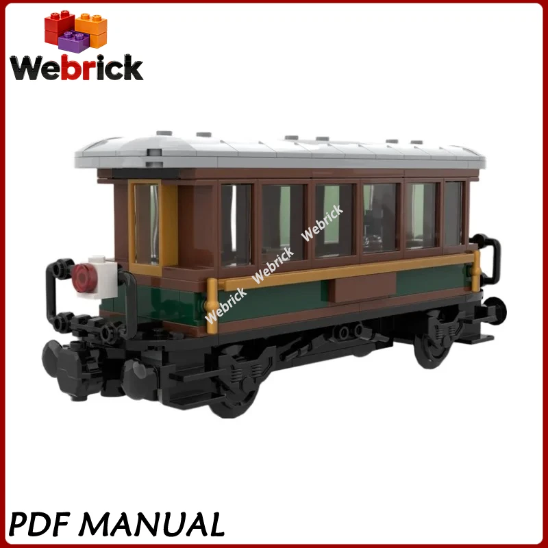 Фото Запчасти для модернизации почтового вагона Mail Wagon Deluxe Coach, подходящие для паровоза 60511, модель для сборки из кирпичиков MOC, городская железная дорога, демонстрационная модель №5