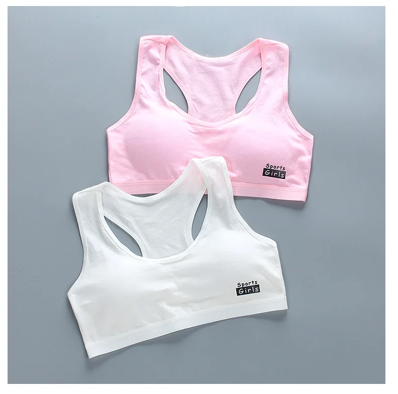 

Bra for girls 13 Teen Crop Top Underwear Racerback Puberty Sport Training Bras Streetwear Tube Top 8-14Y 10 12 Schoolgirl Gym