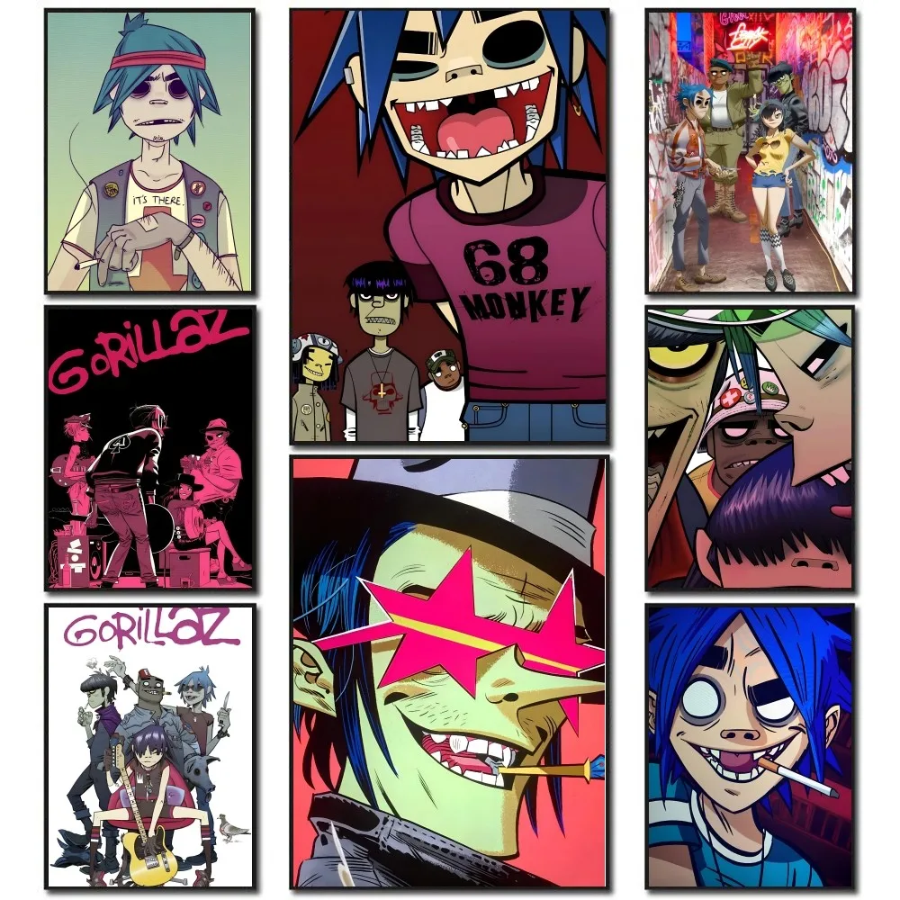 G-Gorillaz хип-хоп плакат с бумажным принтом для дома гостиной спальни входа бара