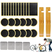 bicycle tire repair kit reliable tire patch kit bicycle tube puncture rubber patches with portable case bike accessories