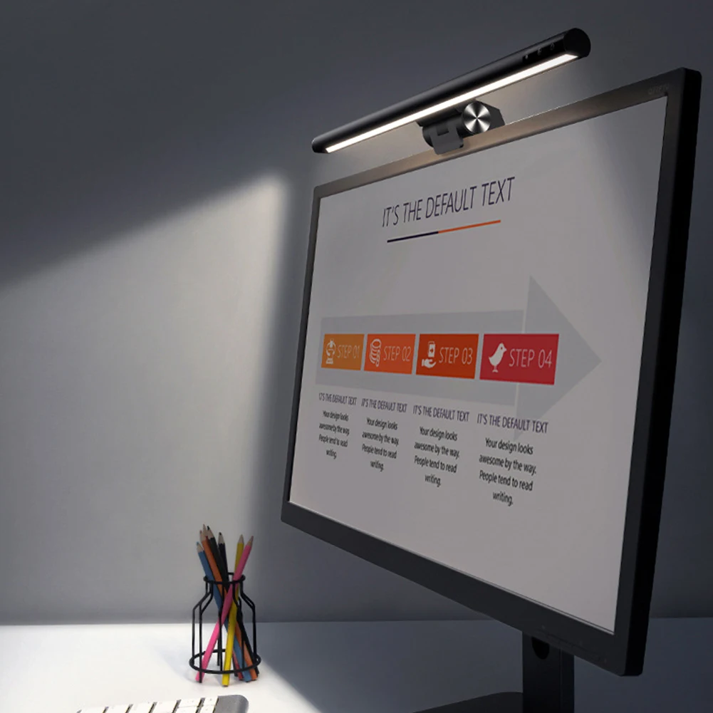 

Led With Clamp Eye Care USB Powered Stepless Dimming Office For Computer Desk Lamp Reading Screen Home Monitor Student Hanging