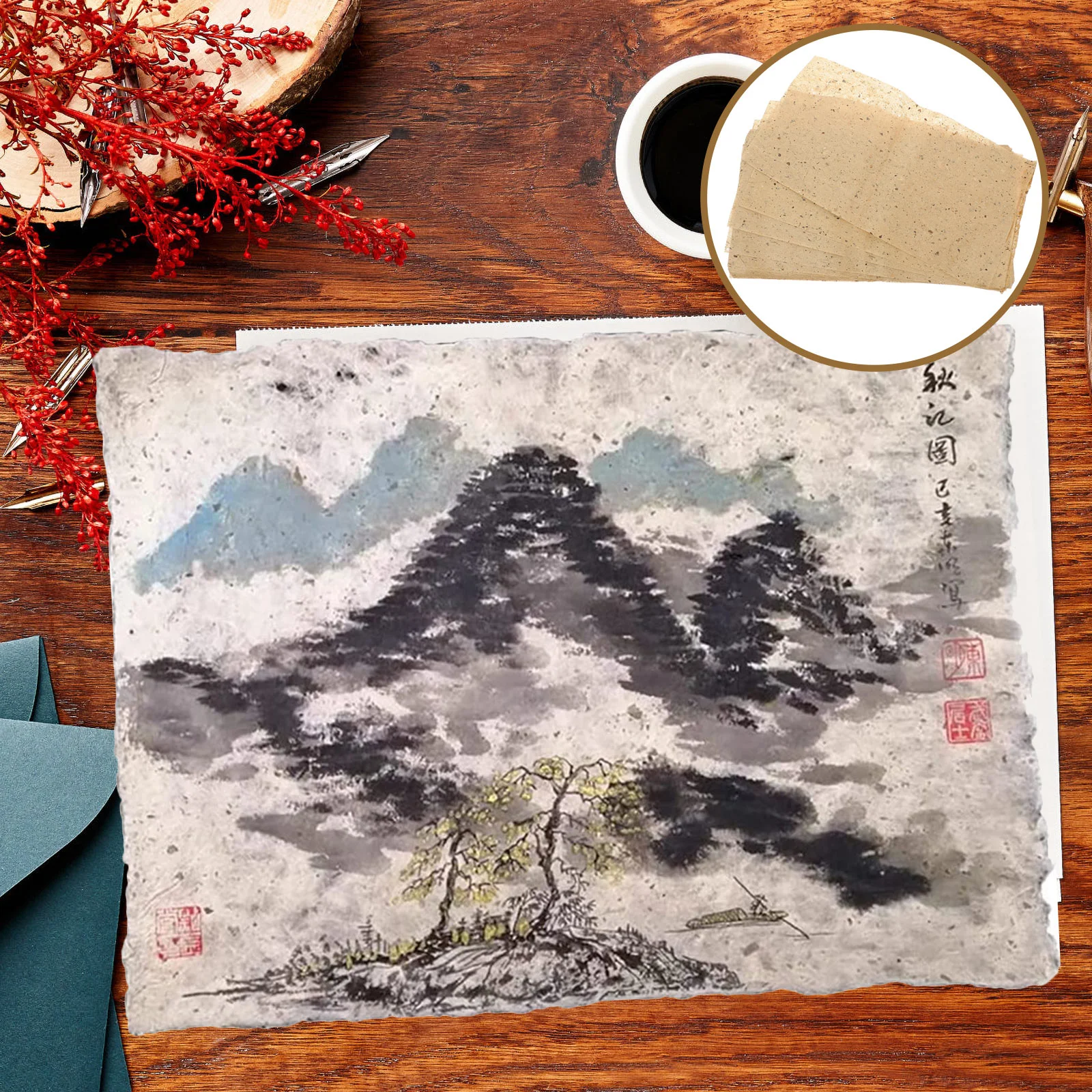 100 шт. бумага для рисования удобная рисовая каллиграфическая карта портативных