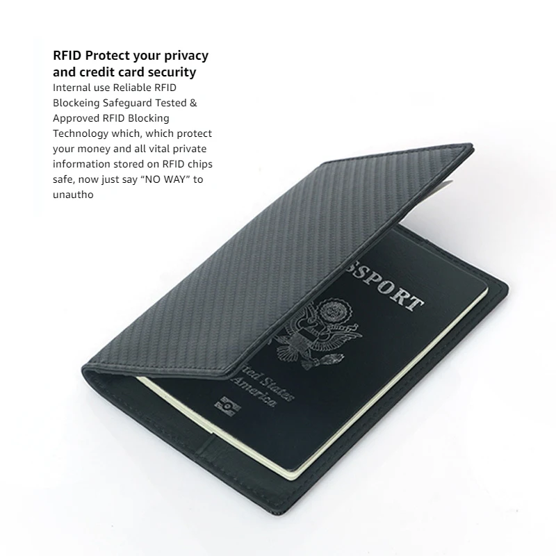 Genuine Leather Passport Holder Cover Case Rfid Blocking Travel Wallet Id Card Case for Men Women Real Leather Passport Carrier