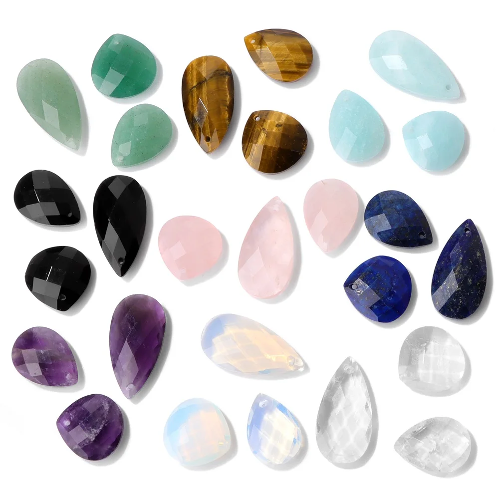 Каменные подвески RISYF аметист опал розовый кварц лабрадорит