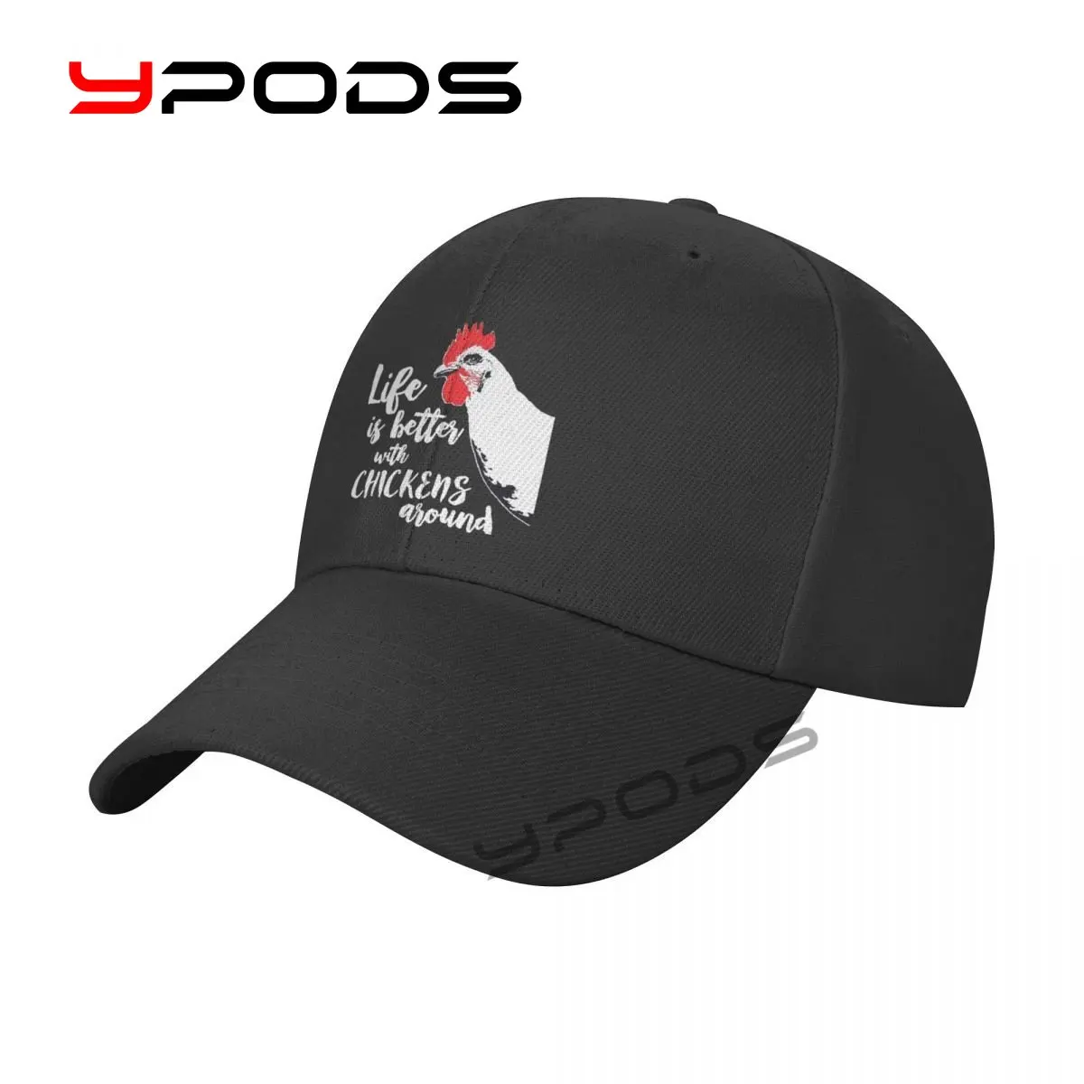 

Plain Solid Color Baseball Caps Life Is Better With Chickens Around Multicolor Men Women Visor Hat Adjustable Casual Sports Hats