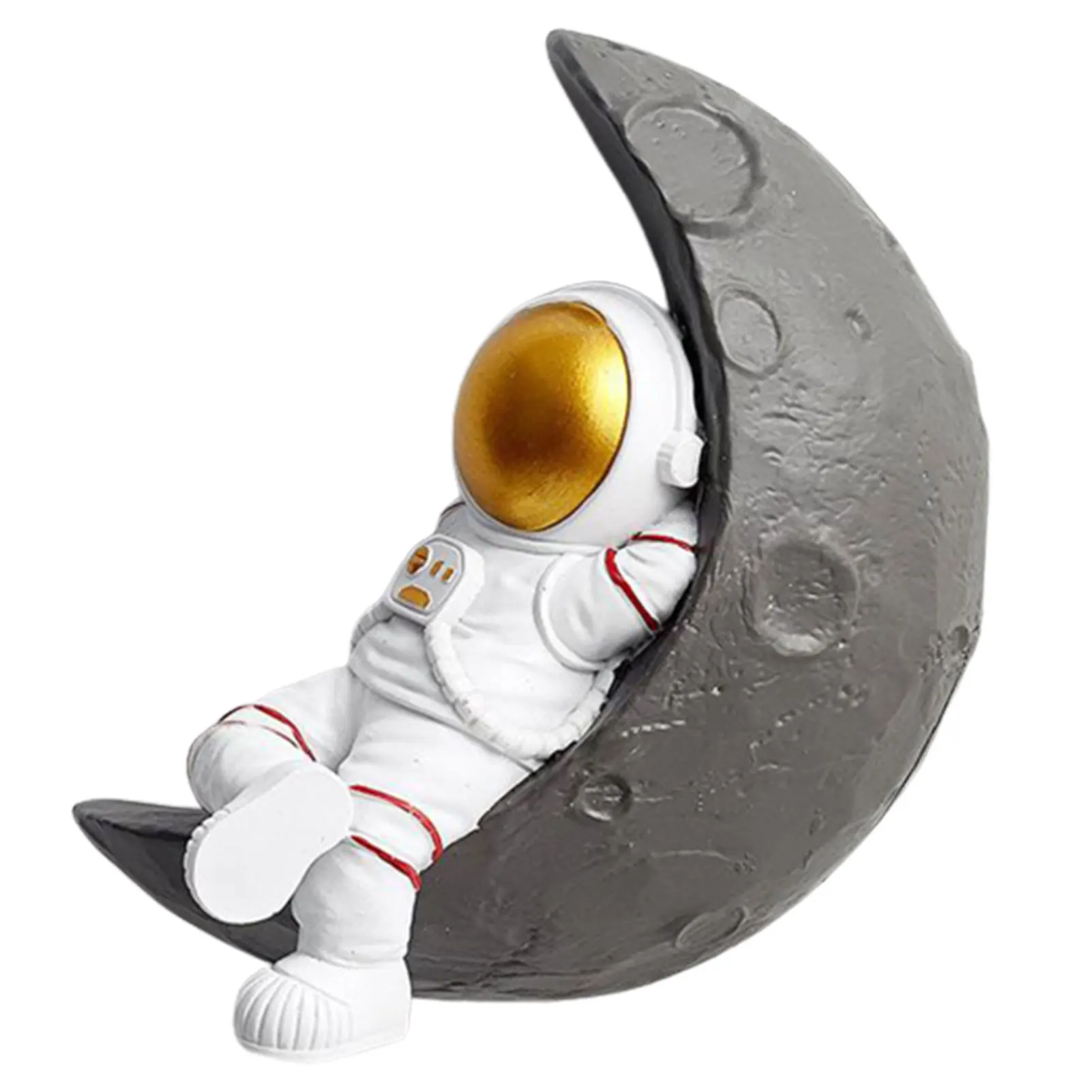 

Home Hanging Figurine Nordic Style Nursery Birthday Gift 3D Astronaut Art Statue Resin Craft Spaceman Modern Wall Decoration