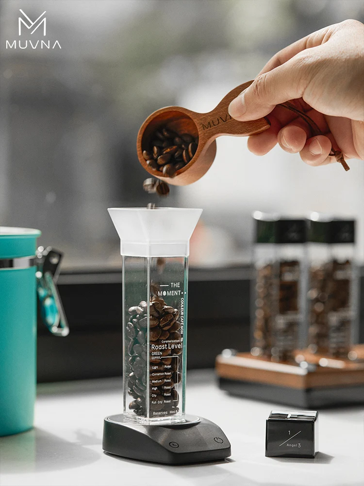 MUVNA-Mini Escala Espresso Eletrônico Pesando LED Alta Precisão Balança de Café Portátil Pó Recebendo Cup 0 1 г