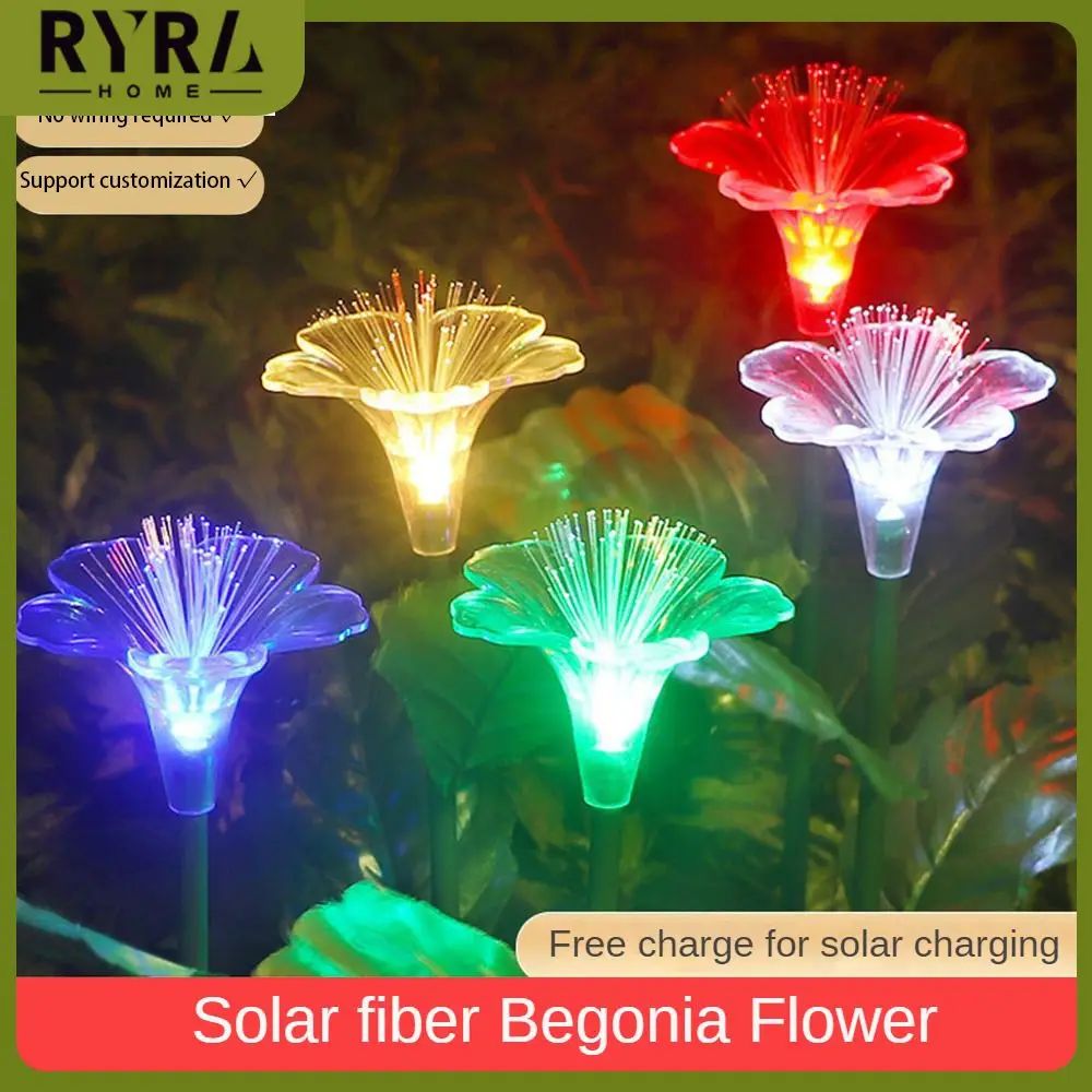 

Yard Lawn Night Lamp 10.5x12 Cm Solar Light Waterproof Garden Lights Simulation Rose Flower Lawn Garden Decor Landscape Led