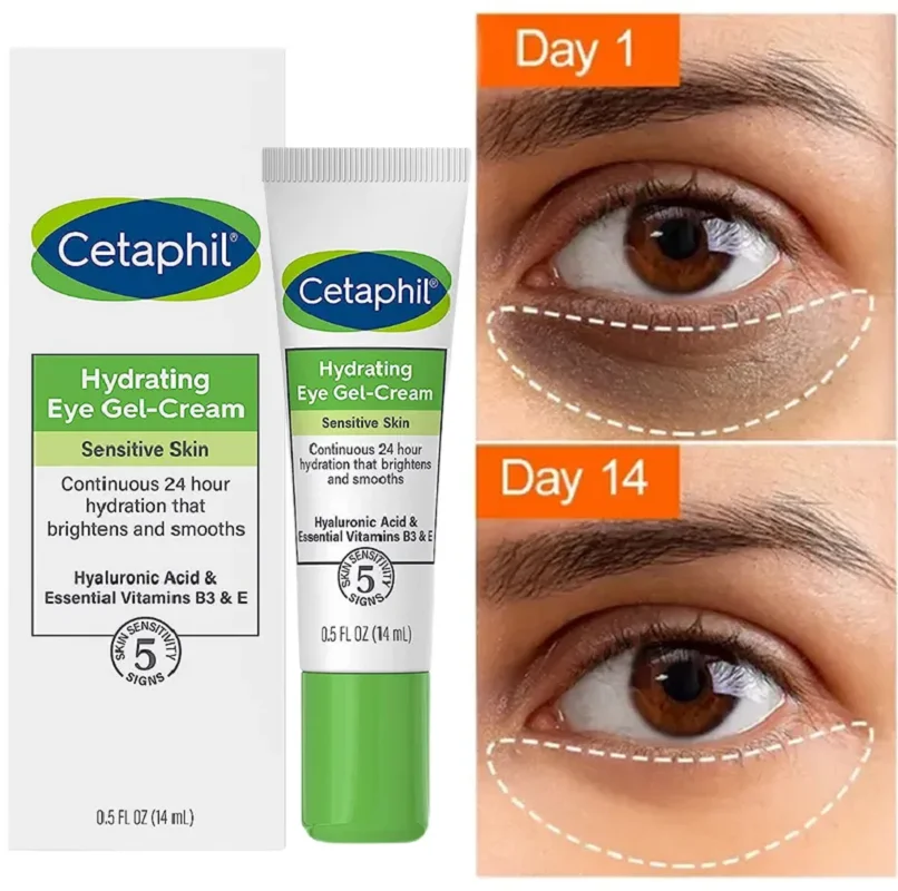 

Cetaphil Hydrating Eye Gel-Cream Anti-Wrinkle Eye Cream Fade Fine Lines Anti-Aging Anti Dark Circles Serum Remove Eye Bags 14ml