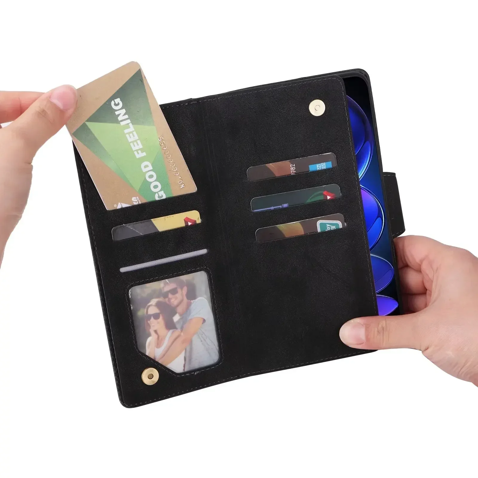 MI 14T 13T MI13T PRO MI11T кожаный чехол с откидной молнией роскошный кошелек-держатель для