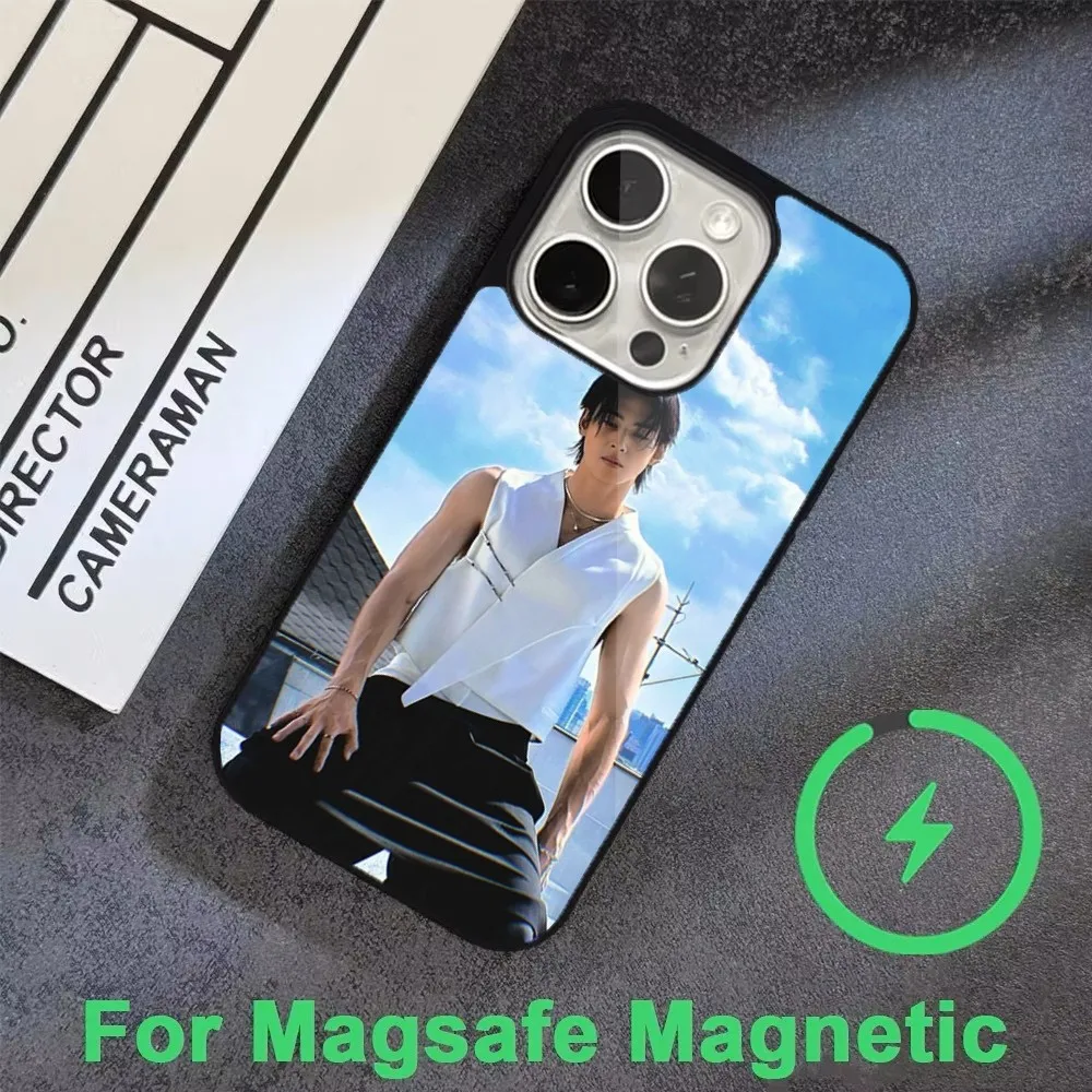 Чехол для телефона Actor C-Cha E-Eun Woo iPhone 16 15 14 13 12 11 Pro Max Plus Mini Magsafe магнитный чехол