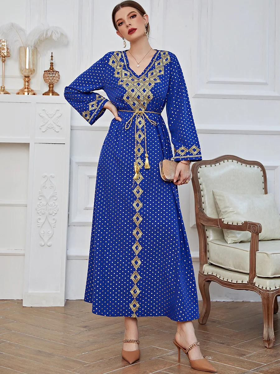 Мусульманское платье Abaya s, женское синее летнее праздничное платье, арабское марокканское Рамадан хиджаб Абая, Abaya, искусственный ислам, каф...