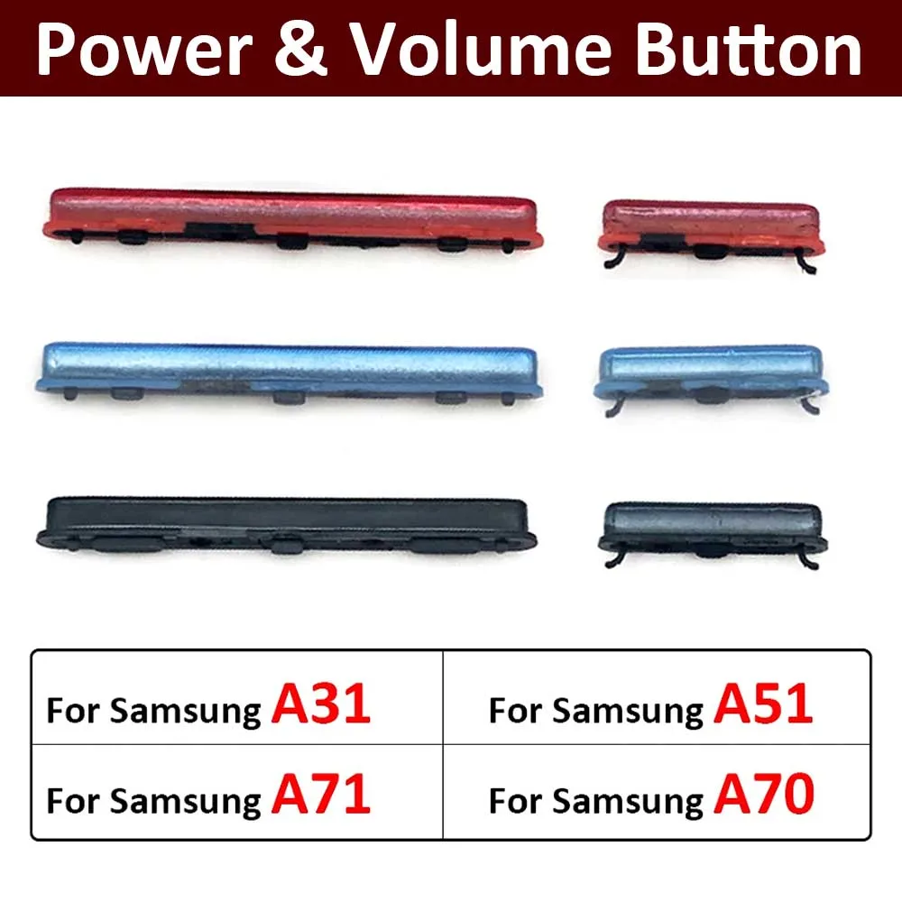 Кнопка питания + Боковая кнопка громкости для Samsung A31 A51 A70 A71 A315F A515F A705F A715F сменные