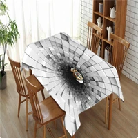 illusion 3d tiger tablecloth colored stripe christmas tree pattern cover washable table cloth for tea table
