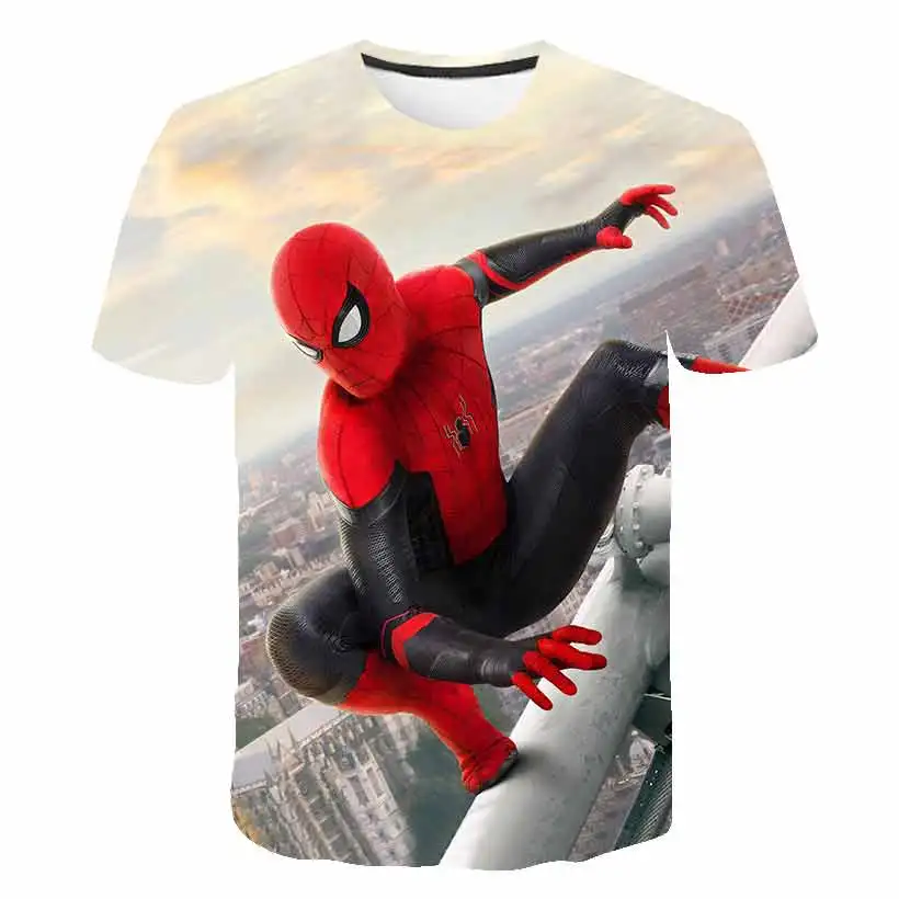 

Новая летняя модная красивая дышащая футболка Mαrvel- Spidermαn с короткими рукавами и 3d принтом, Спортивная футболка оверсайз с круглым вырезом