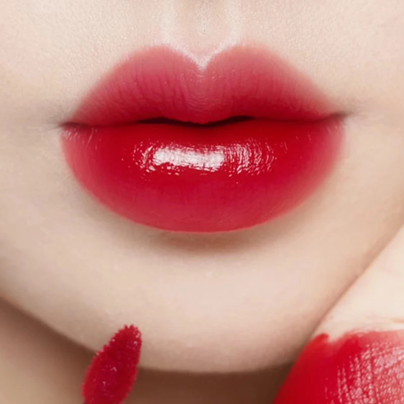 

2 in 1 Moisturizing Lip Gloss Crystal Sexy Red Lip Stain Matte Lip Glaze Makeup Plumping Liquid Lipstick Blusher Lips Cosmetics