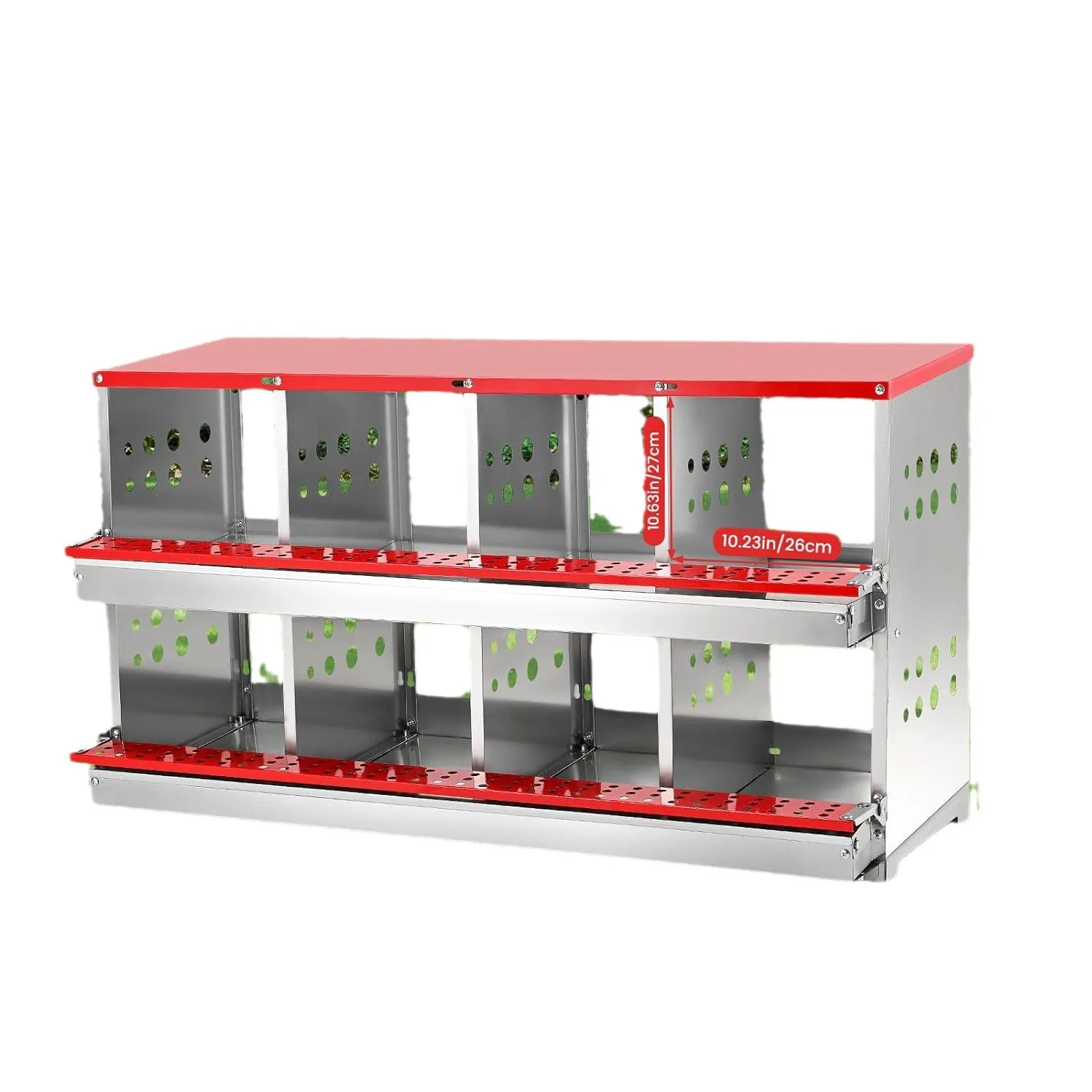 Двухслойная коробка для раскладки куриных яиц птицы гнездо курицы 6 отверстий 8