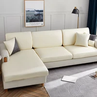 waterproof sofa seat cushion cover for l shaped 3 seater sofa living pu leather protector stretch washable removable slipcovers