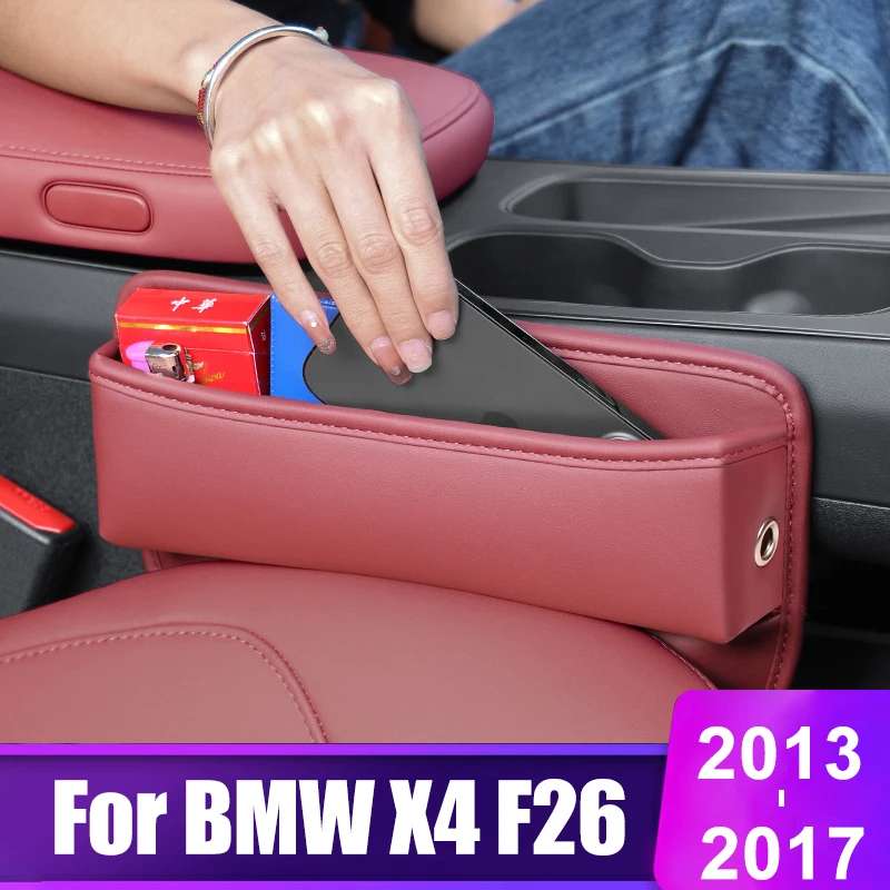 

For BMW X4 F26 2013 2014 2015 2016 2017 All model Car Seat Slit Gap Storage Box Pocket Phone Holder Accessories