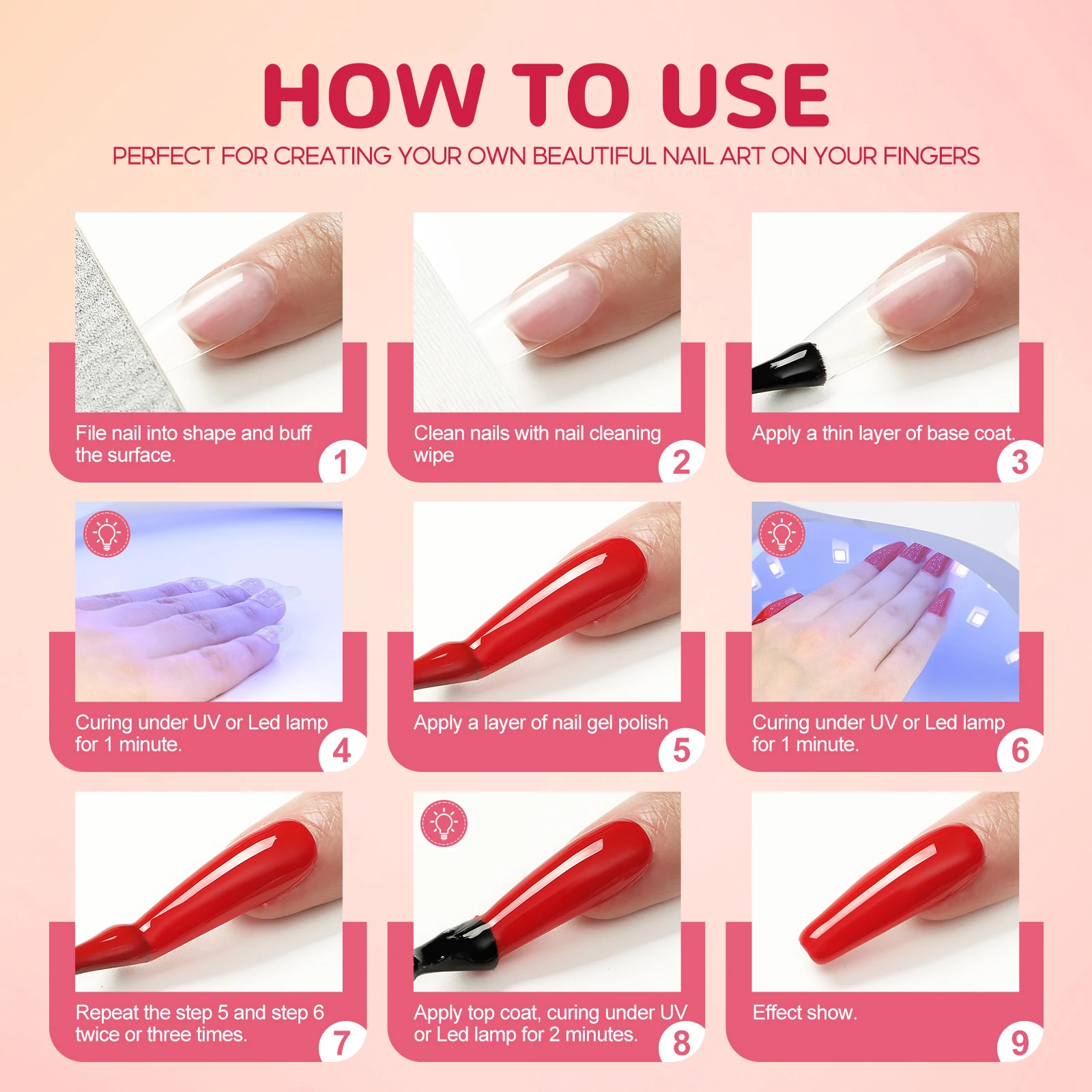 Coscelia Набор Гель-лаков Для Дизайна Ногтей 6 Шт.