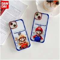 bandai cartoon super mario couple angel eyes clear silicon mobile phone case for iphone xr xs max 8 plus 11 12 13 pro max case