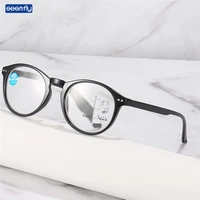 seemfly vintage anti blue light reading glasses men women progressive multifocal clear presbyopic glasses diopters 1 0 to 4 0